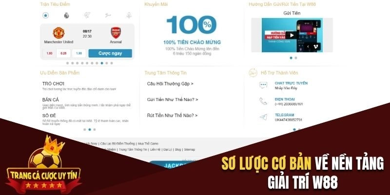 Sơ lược cơ bản về nền tảng giải trí W88